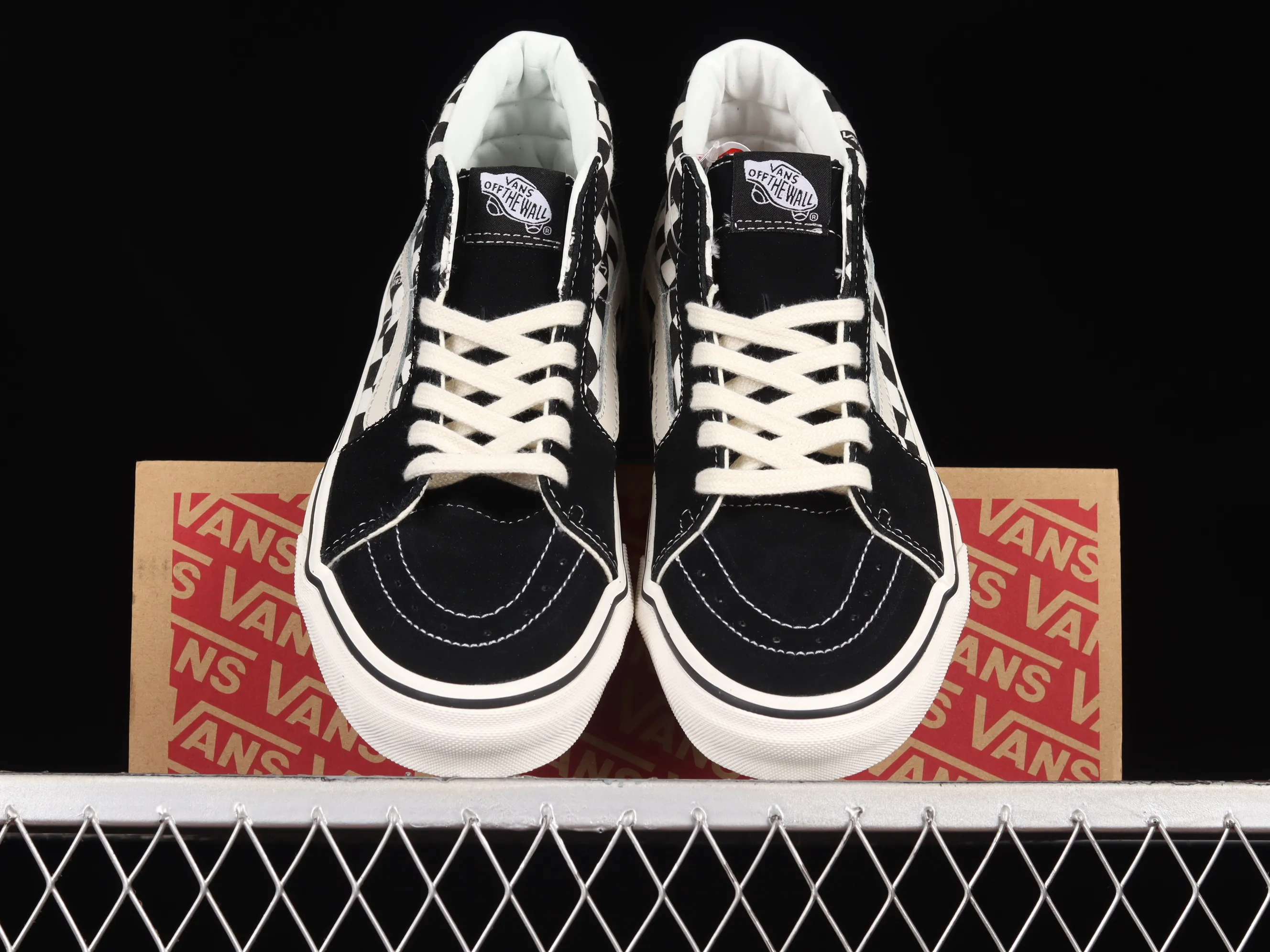 All categories Vans Vans series Vans Mid Vans China Vans Sk8-Mid Vans official black and white checkerboard Chinese casual sneakers VN0A391FJB2